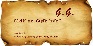 Glósz Győző névjegykártya